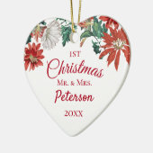 初めてのクリスマスミセス・フラワーリース セラミックオーナメント (左)