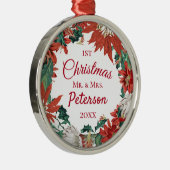 初めてのクリスマスミセス・フラワーリース メタルオーナメント (右)