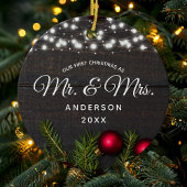 初めてのクリスマスミセス・レッド・パイン・ストリングライト セラミックオーナメント