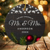 初めてのクリスマスミセス・レッド・パイン・ストリングライト セラミックオーナメント