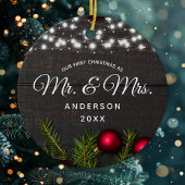 初めてのクリスマスミセス・レッド・パイン・ストリングライト セラミックオーナメント