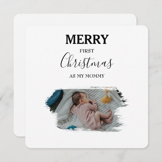 初めてのクリスマスメリーをマイママ2ベビー写真 (正面/裏面)