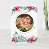 初めてのクリスマスメリーズホリーミストレトーベビー写真 シーズンカード (正面)