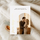 初めてのクリスマスメリーForever Archフォト金ゴールド 箔シーズンカード