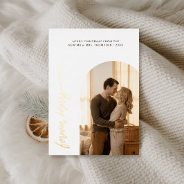 初めてのクリスマスメリーForever Archフォト金ゴールド 箔シーズンカード