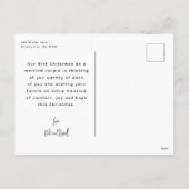 初めてのクリスマスモダンの写真 シーズンポストカード (裏面)