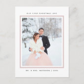 初めてのクリスマスモダンの写真 シーズンポストカード (正面)