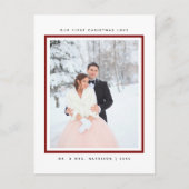 初めてのクリスマスモダンの写真 シーズンポストカード (正面)