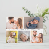 初めてのクリスマスモダンフォトコラージュHappy シーズンカード (スタンド正面)