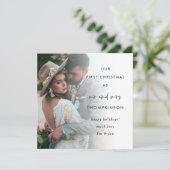 初めてのクリスマスモダンミセス・フォトオーバーレイ シーズンカード (スタンド正面)