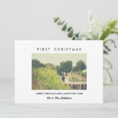 初めてのクリスマスモダン&新年のおめでとう シーズンカード (スタンド正面)