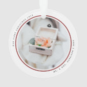 初めてのクリスマスモダンMr. and Mrs. 2写真アクリル オーナメント (裏面)