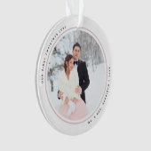 初めてのクリスマスモダンMr. and Mrs. 2写真アクリル オーナメント (正面)
