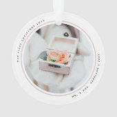 初めてのクリスマスモダンMr. and Mrs. 2写真アクリル オーナメント (裏面)