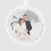 初めてのクリスマスモダンMr. and Mrs. 2写真アクリル オーナメント (正面)