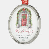 初めてのクリスマスモノグラムのニューホーム メタルオーナメント (左)