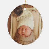 初めてのクリスマスモノグラムフォトホリデーオーナメント セラミックオーナメント (左)