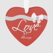 初めてのクリスマスラブハート夫妻 オーナメント (正面)