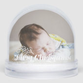 初めてのクリスマスレトロタイポグラフィベビー写真 (正面)