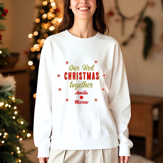 初めてのクリスマス一緒 スノーフレーク Tシャツ