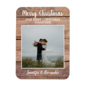 初めてのクリスマス一緒 メリークリスマスの写真 マグネット (縦)