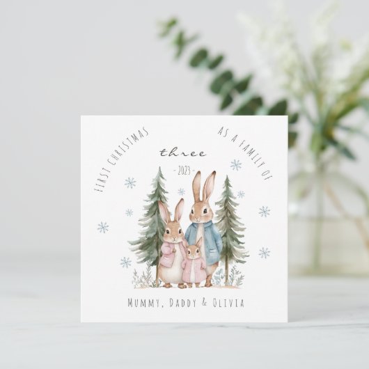 初めてのクリスマス三兎の家族 シーズンカード (スタンド正面)