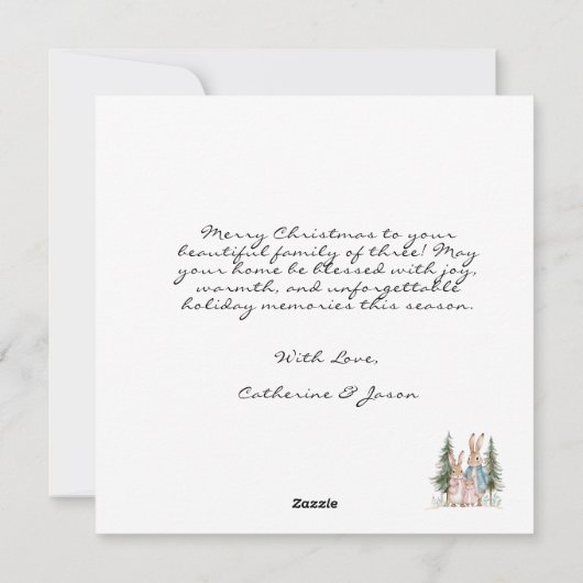 初めてのクリスマス三兎の家族 シーズンカード (裏面)