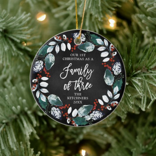 初めてのクリスマス三科の素朴リース セラミックオーナメント (ツリー)