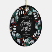 初めてのクリスマス三科の素朴リース セラミックオーナメント (右)