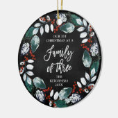 初めてのクリスマス三科の素朴リース セラミックオーナメント (左)