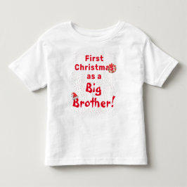 初めてのクリスマス兄弟の幼児用Tシャツ トドラーTシャツ