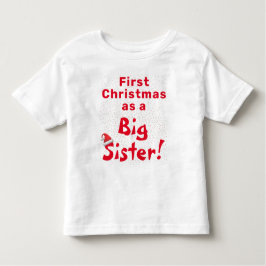 初めてのクリスマス兄弟姉妹  トドラーTシャツ
