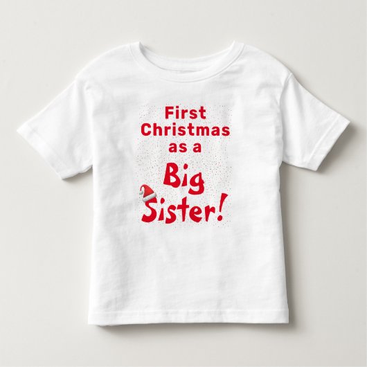 初めてのクリスマス兄弟姉妹  トドラーTシャツ (正面)