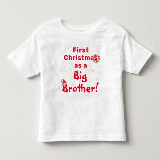 初めてのクリスマス兄弟(姉妹) 幼児用Tシャツ トドラーTシャツ (正面)