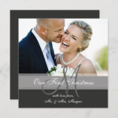 初めてのクリスマス写真グリーティングカード |モノグラム シーズンカード (正面/裏面)