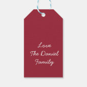 初めてのクリスマス写真ホリデーギフトラベル ギフトタグ (裏面)