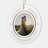 初めてのクリスマス写真ミセスモダン セラミックオーナメント (左)