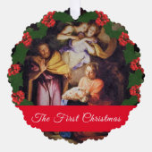 初めてのクリスマス写真 オーナメントカード (正面)