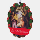 初めてのクリスマス写真 オーナメントカード (左)