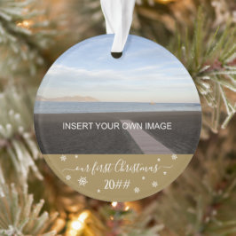 初めてのクリスマス写真 オーナメント