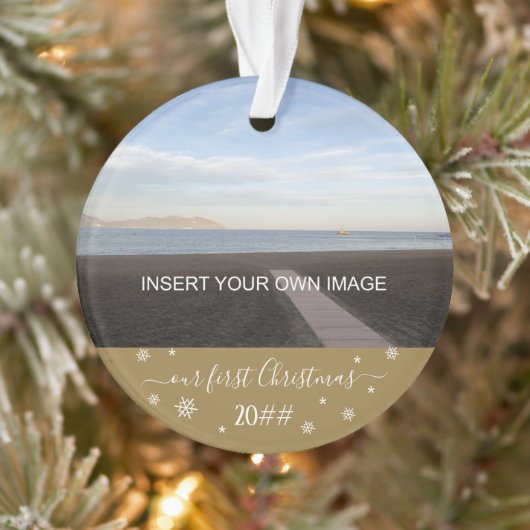 初めてのクリスマス写真 オーナメント (ツリー)
