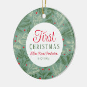 初めてのクリスマス写真 セラミックオーナメント (左)