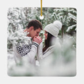 初めてのクリスマス冬のフローラデアーズフォトバック セラミックオーナメント (裏面)