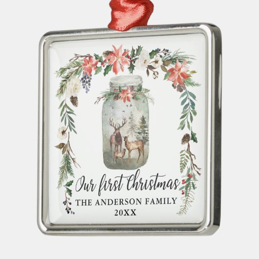 初めてのクリスマス冬のフローラディアファミリー メタルオーナメント (左)