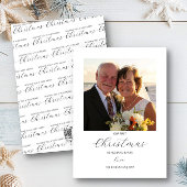 初めてのクリスマス夫妻のシンプルスクエア写真 シーズンカード
