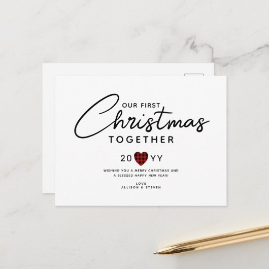 初めてのクリスマス夫婦 シーズンポストカード (正面/裏面インサイチュ)