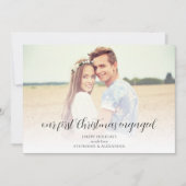 初めてのクリスマス婚約したのフォトオーバーレイ名 シーズンカード (正面)