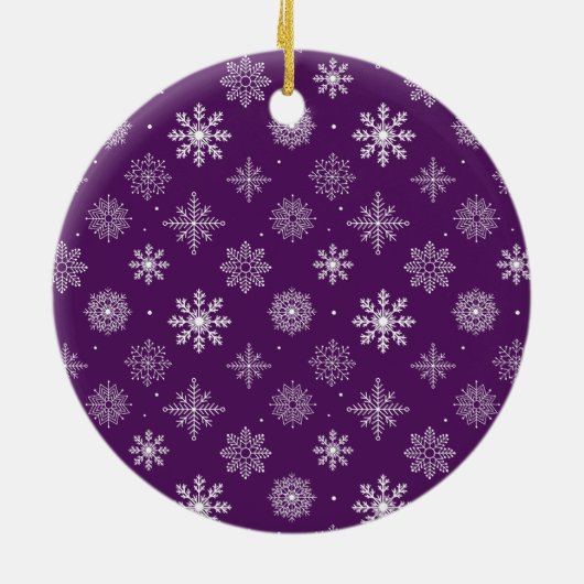 初めてのクリスマス婚約したの写真紫 セラミックオーナメント (裏面)