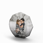 初めてのクリスマス婚約したの白いスクリプト フォトブロック (右)