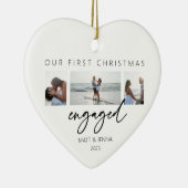 初めてのクリスマス婚約したオーナメント セラミックオーナメント (右)